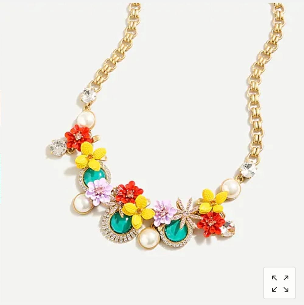 NWT J.Crew Tropical Bloom Statement Necklace